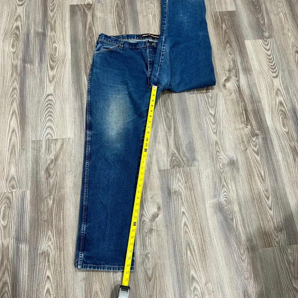 Wrangler FR Flame Resistant FR13M WZ Mens Blue Straight Leg Work Jeans 42x32